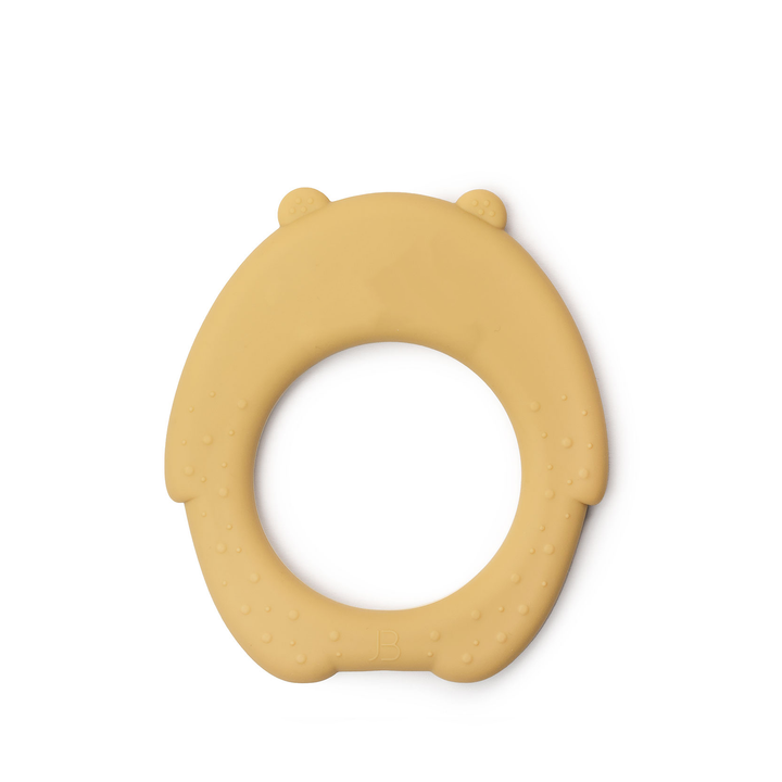 JBØRN Bear Silicone Baby Teether Bear Teether | Honey Gold - Personalisable Baby Products Sold and Personalised by JustBørn
