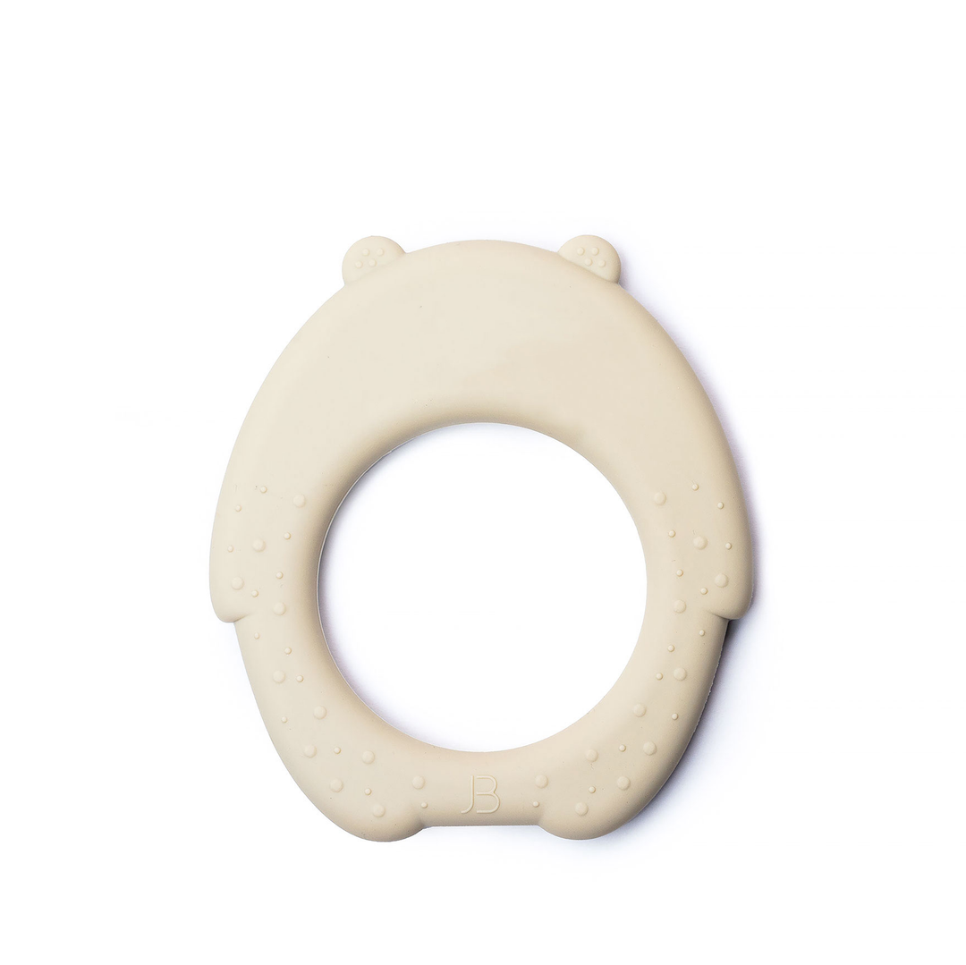JBØRN Bear Silicone Baby Teether Bear Teether | Vanilla - Personalisable Baby Products Sold and Personalised by JustBørn