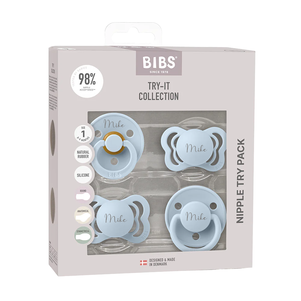 BIBS Pacifiers - Try-It Collection - Personalisable Baby Products Sold and Personalised by JustBørn