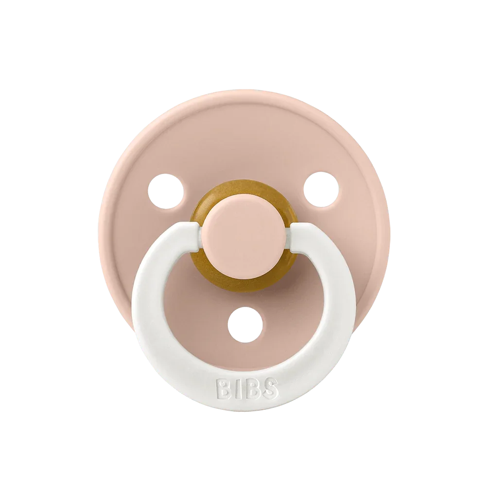 BIBS Colour Natural Rubber Latex Pacifiers | Personalised Blush Night Glow - Personalisable Baby Products Sold and Personalised by JustBørn