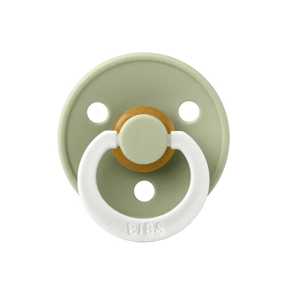 BIBS Colour Natural Rubber Latex Pacifiers | Personalised Sage Night Glow - Personalisable Baby Products Sold and Personalised by JustBørn