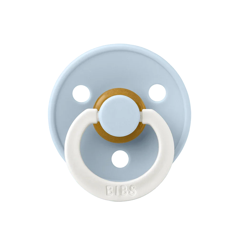 BIBS Colour Natural Rubber Latex Pacifiers | Personalised Baby Blue Night Glow - Personalisable Baby Products Sold and Personalised by JustBørn