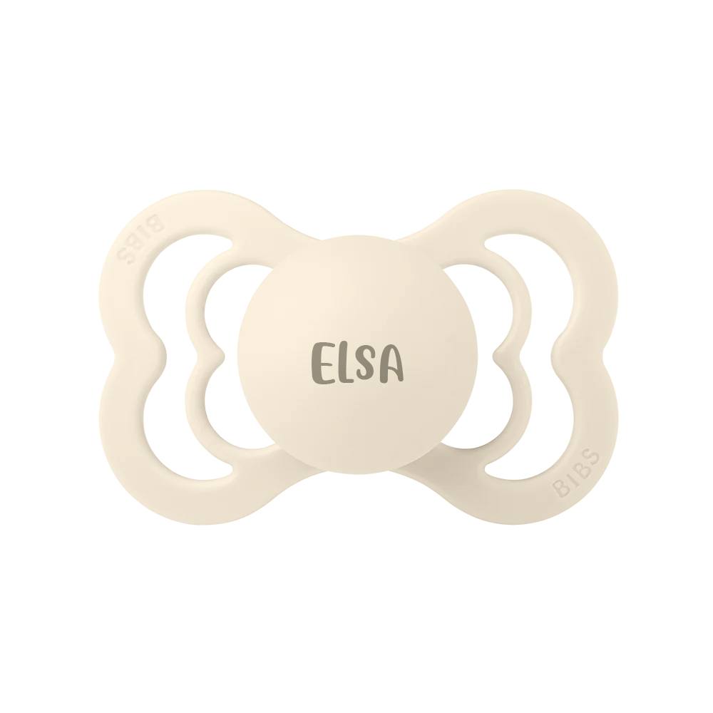 BIBS SUPREME Silicone Pacifiers | Personalised Ivory - Personalisable Baby Products Sold and Personalised by JustBørn