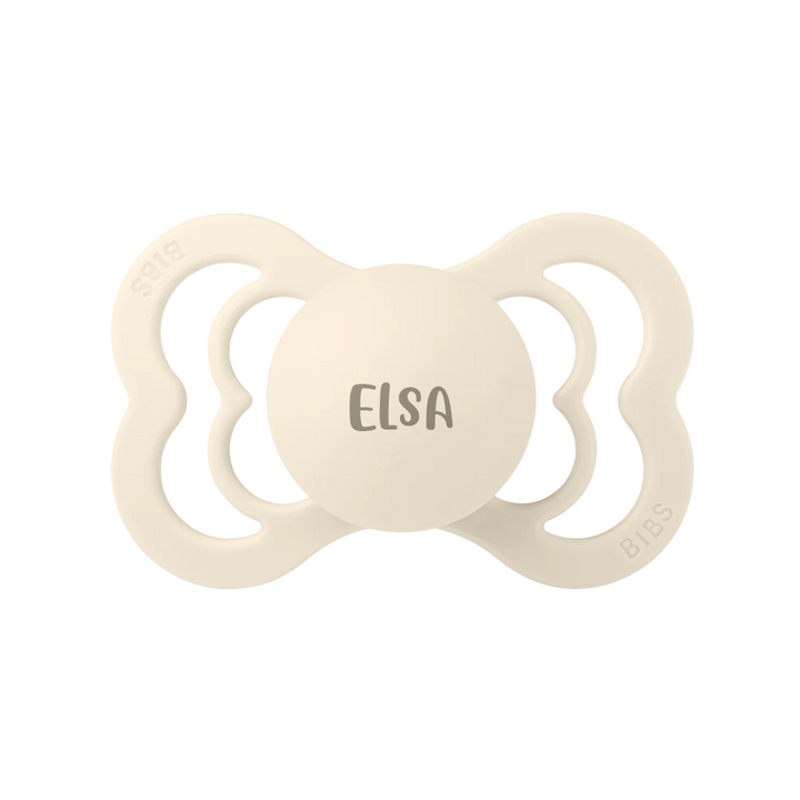 BIBS SUPREME Silicone Pacifiers | Personalised Ivory - Personalisable Baby Products Sold and Personalised by JustBørn