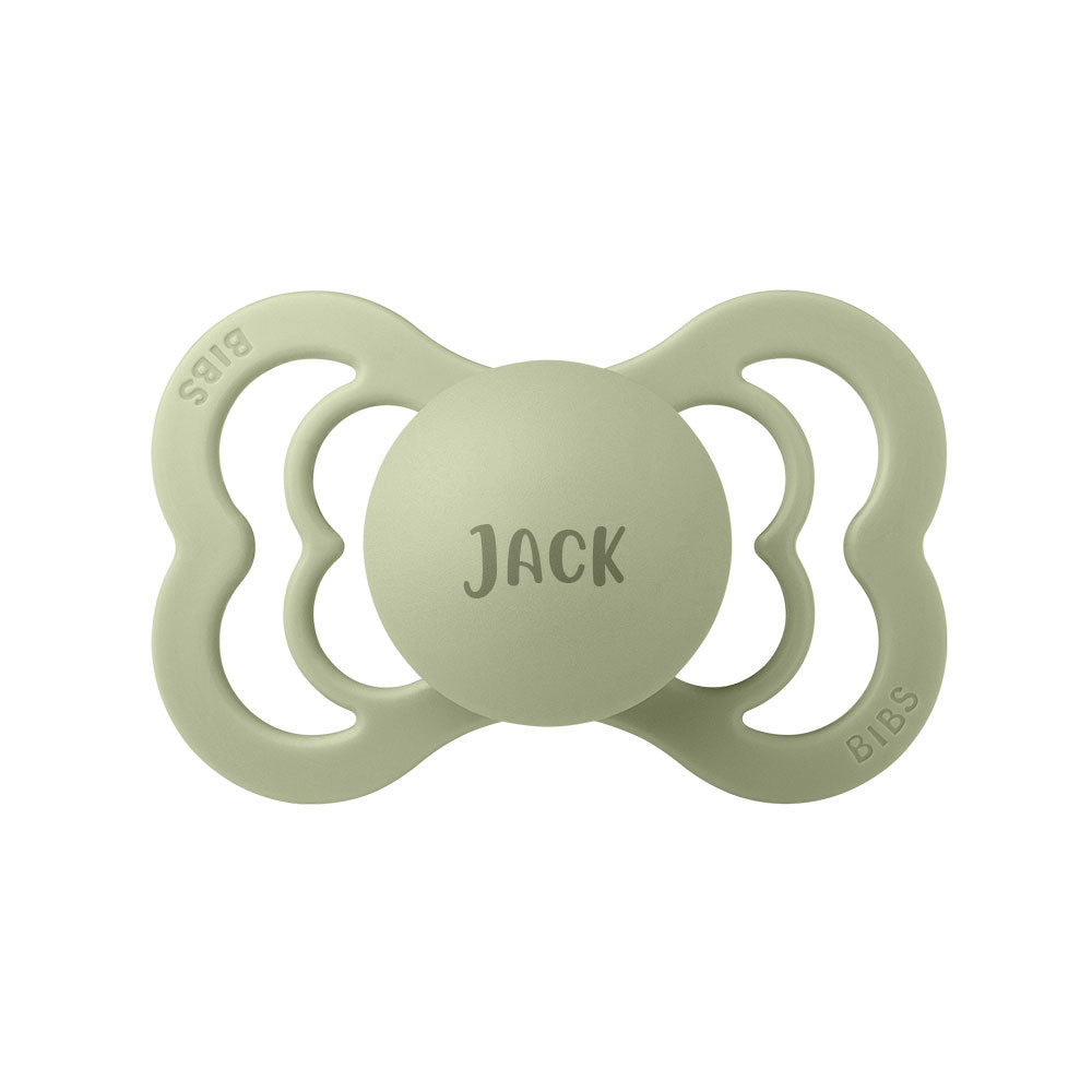 BIBS SUPREME Silicone Pacifiers | Personalised Sage - Personalisable Baby Products Sold and Personalised by JustBørn
