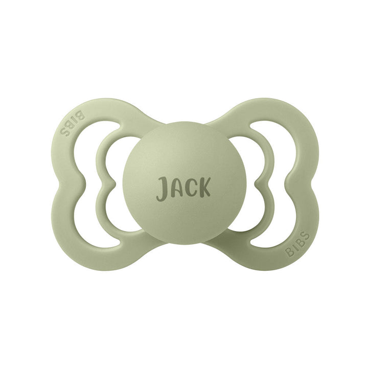 BIBS SUPREME Silicone Pacifiers | Personalised Sage - Personalisable Baby Products Sold and Personalised by JustBørn