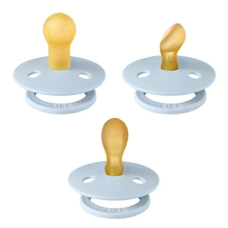 BIBS Colour Pacifiers - Try-It Collection - Pack of 3 Baby Blue - Personalisable Baby Products Sold and Personalised by JustBørn