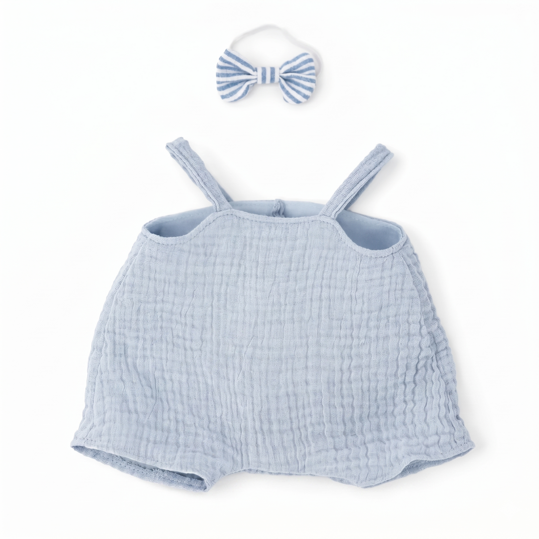 JBØRN Personalised Soft Toy Outfits Blue Dungarees - Personalisable Baby Products Sold and Personalised by JustBørn