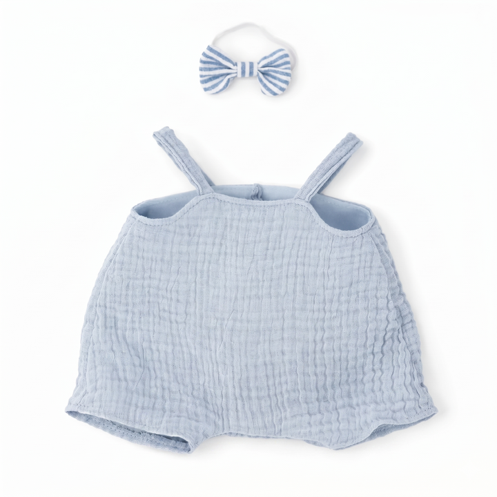 JBØRN Personalised Soft Toy Outfits Blue Dungarees - Personalisable Baby Products Sold and Personalised by JustBørn