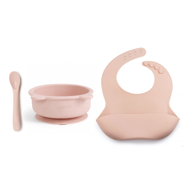 JBØRN Baby Weaning Basic Set Blush - Personalisable Baby Products Sold and Personalised by JustBørn