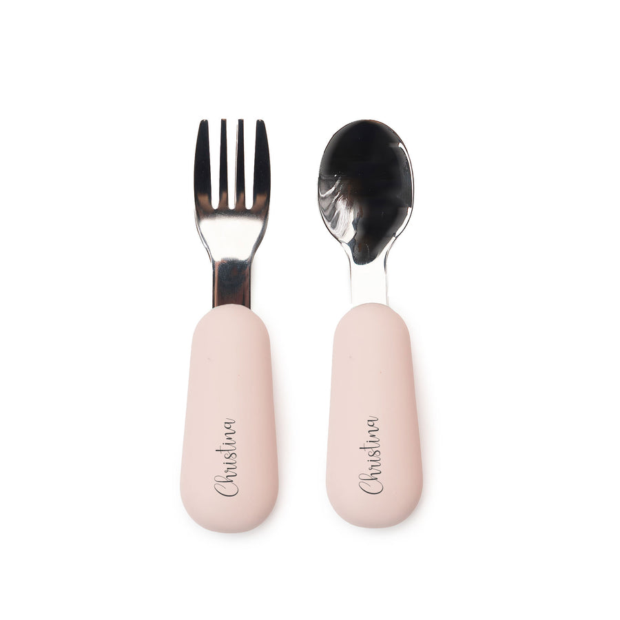 JBØRN Stainless Steel Kids Cutlery Set | Personalisable - Personalisable Baby Products Sold and Personalised by JustBørn