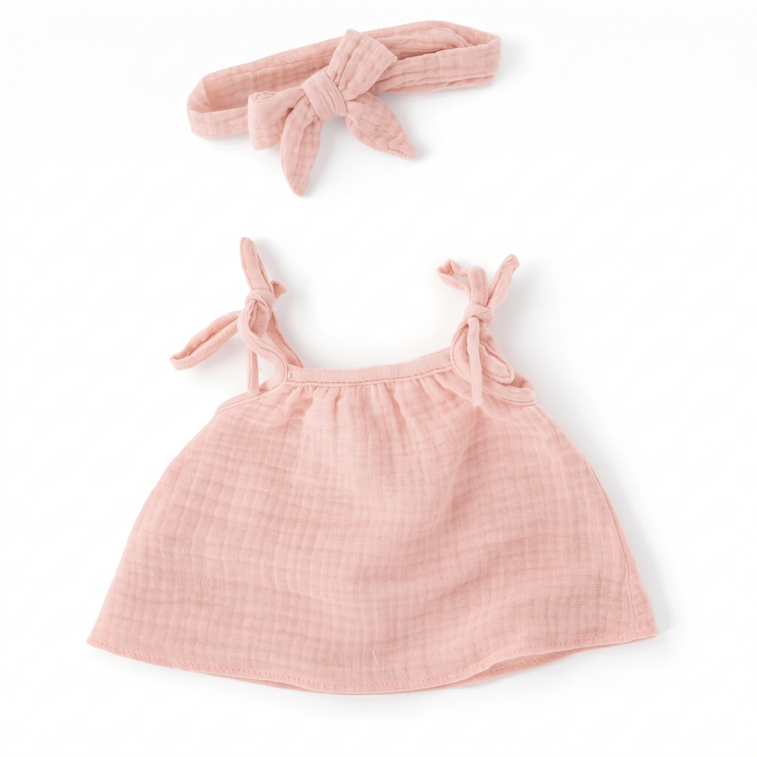 JBØRN Personalised Soft Toy Outfits Blush Tie Dress - Personalisable Baby Products Sold and Personalised by JustBørn