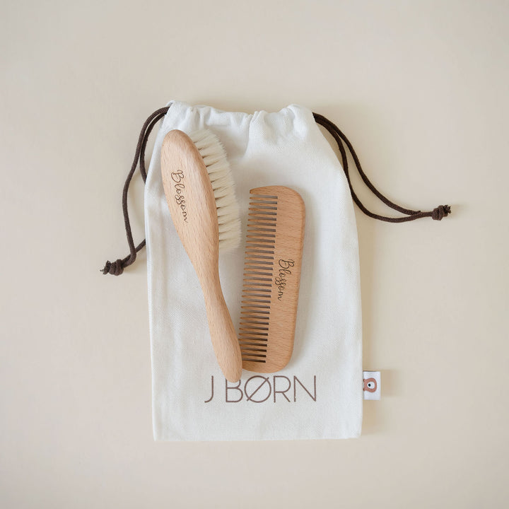 JBØRN Baby Care Gift Box | Hair Brushes & Skin Care Set - Personalisable Baby Products Sold and Personalised by JustBørn