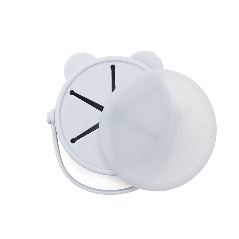 JBØRN Baby Snack Cup With Lid & Handle Powder Blue - Personalisable Baby Products Sold and Personalised by JustBørn