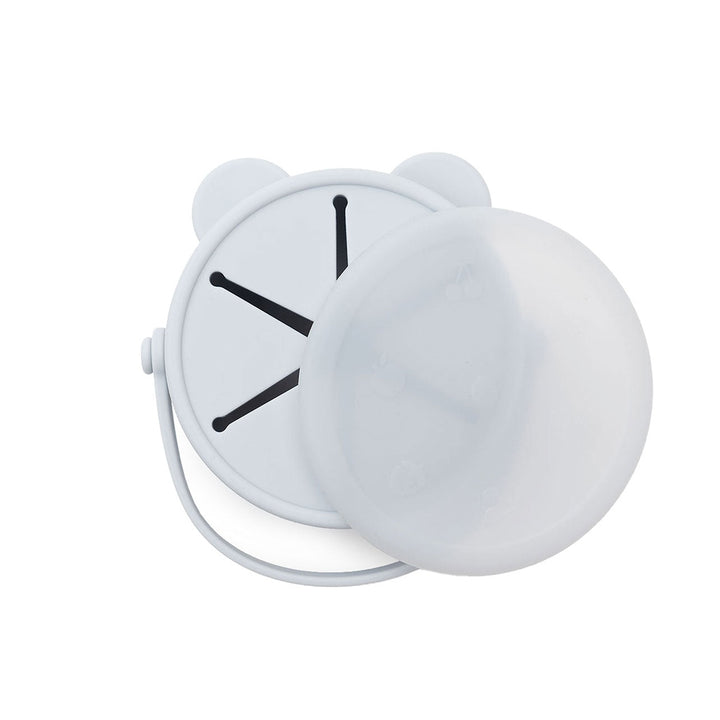 JBØRN Baby Snack Cup With Lid & Handle Powder Blue - Personalisable Baby Products Sold and Personalised by JustBørn