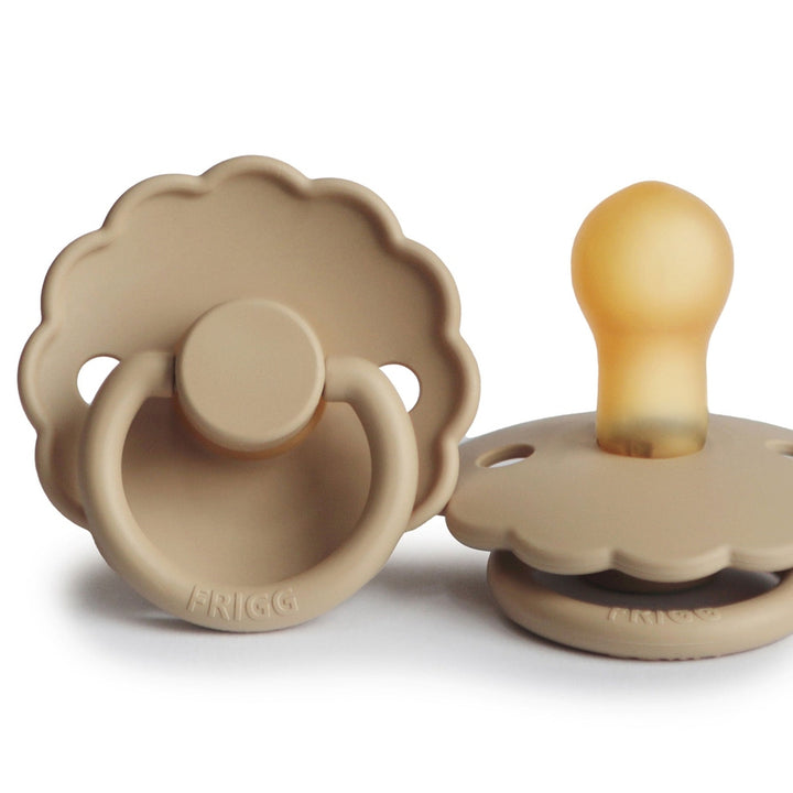 FRIGG Daisy Natural Rubber Latex Pacifier Croissant - Personalisable Baby Products Sold and Personalised by JustBørn