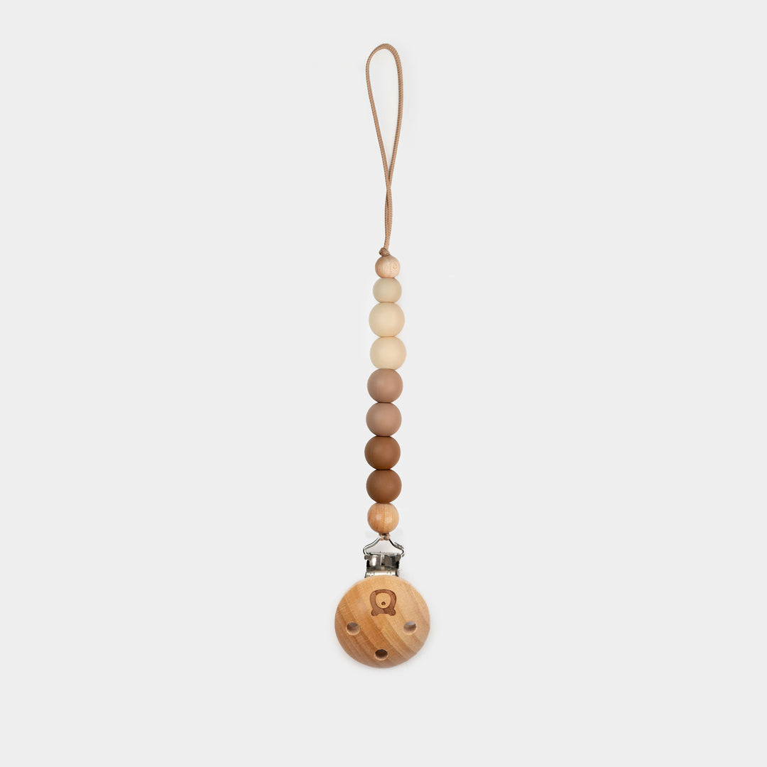 JBØRN Colour Block Pacifier Clip Desert - Personalisable Baby Products Sold and Personalised by JustBørn