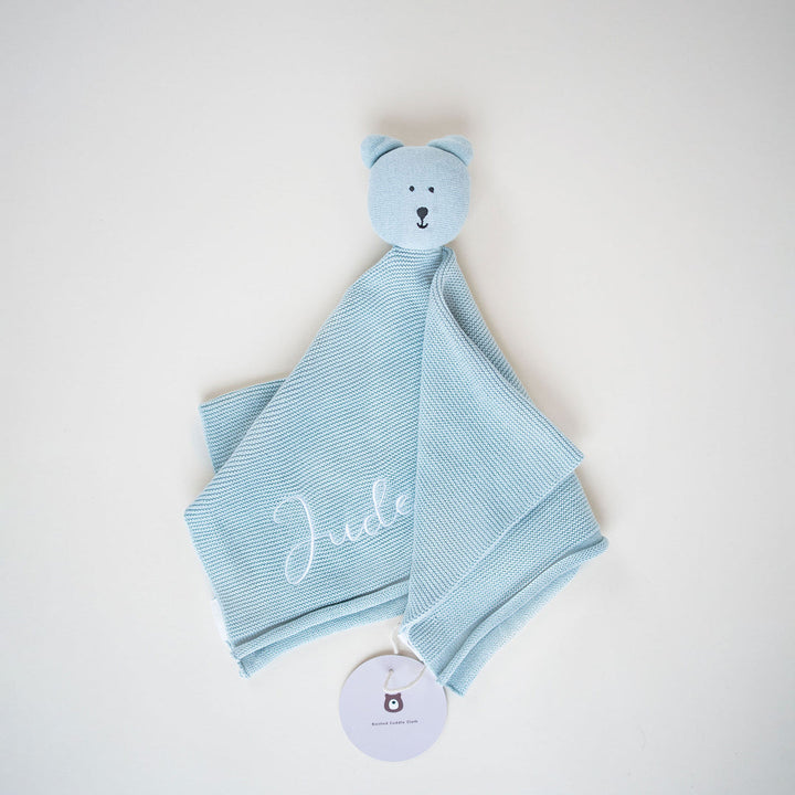 JBØRN Bear Knitted Comforter French Grey Knitted Comforter - Personalisable Baby Products Sold and Personalised by JustBørn