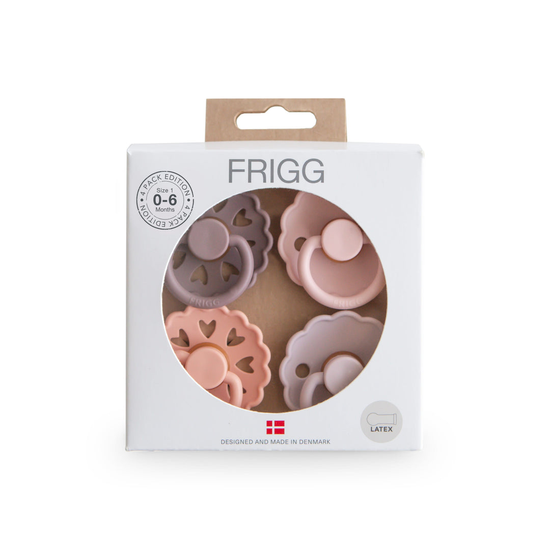 FRIGG Natural Rubber Latex Pacifier Pack of 4 Snowflake Dream - Personalisable Baby Products Sold and Personalised by JustBørn