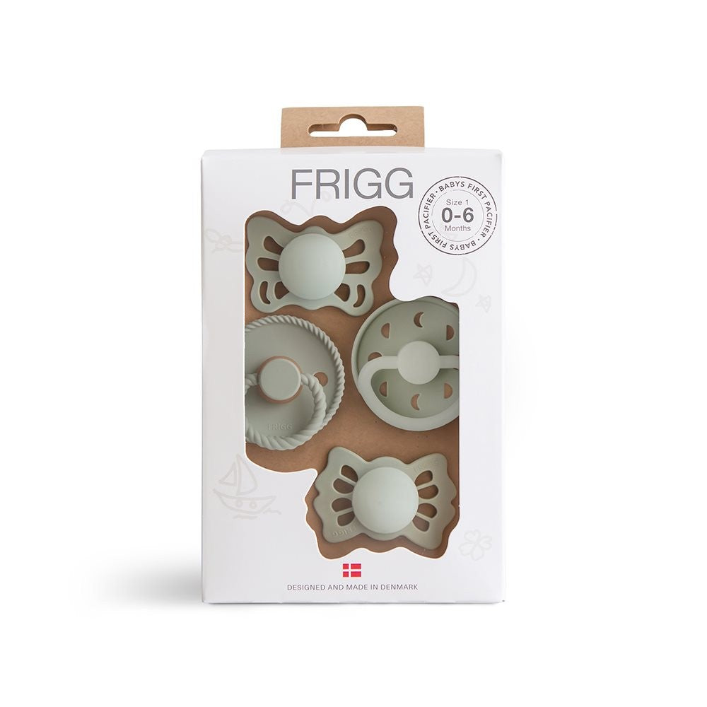 FRIGG Baby's First Pacifier Pack Moonlight Sailing Sage - Personalisable Baby Products Sold and Personalised by JustBørn