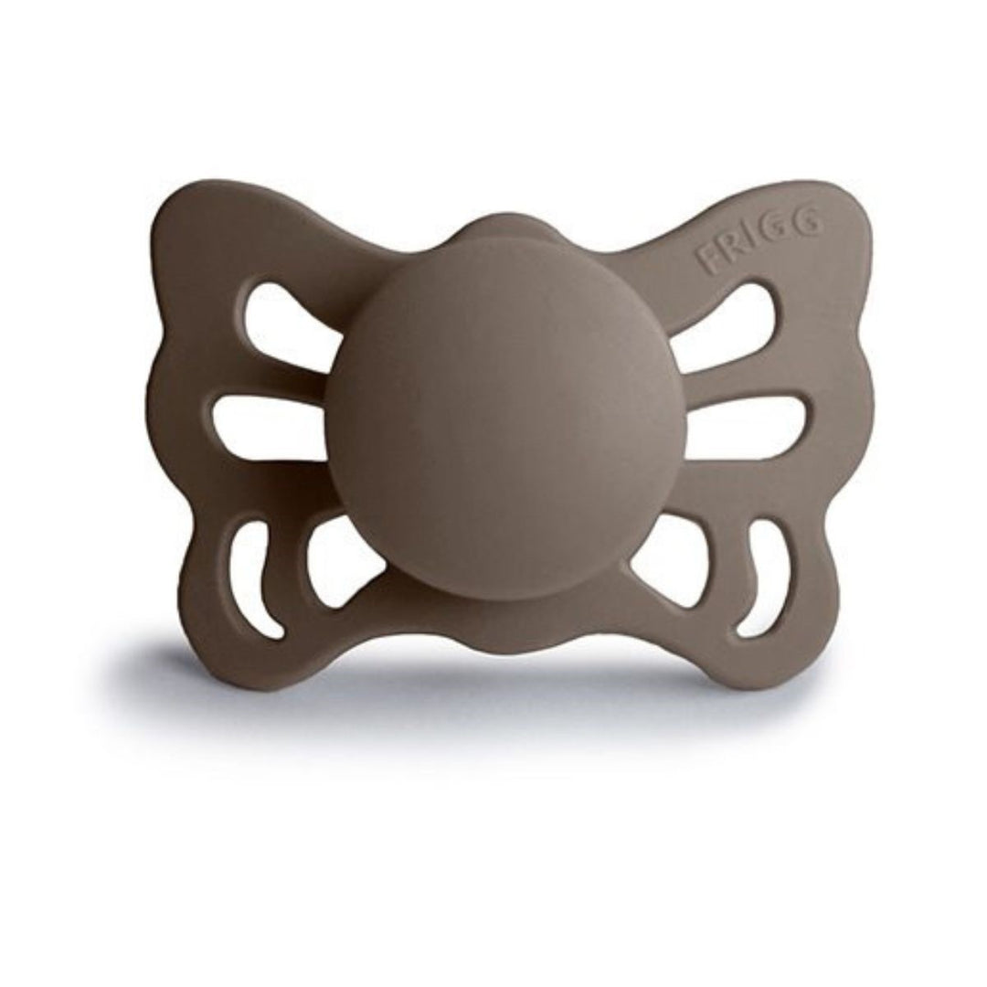 FRIGG Butterfly Anatomical Silicone Pacifiers Great Gray Size 2 (6-18 months) - Personalisable Baby Products Sold and Personalised by JustBørn