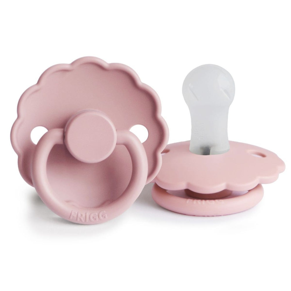 FRIGG Daisy Silicone Pacifier Baby Pink - Personalisable Baby Products Sold and Personalised by JustBørn