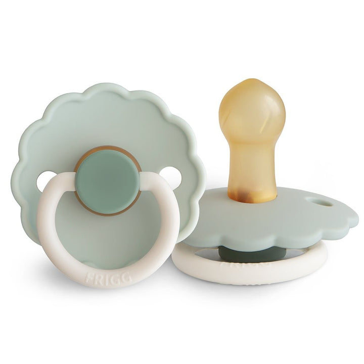 FRIGG Daisy Bloom Natural Rubber Latex Pacifier Biscuit - Personalisable Baby Products Sold and Personalised by JustBørn