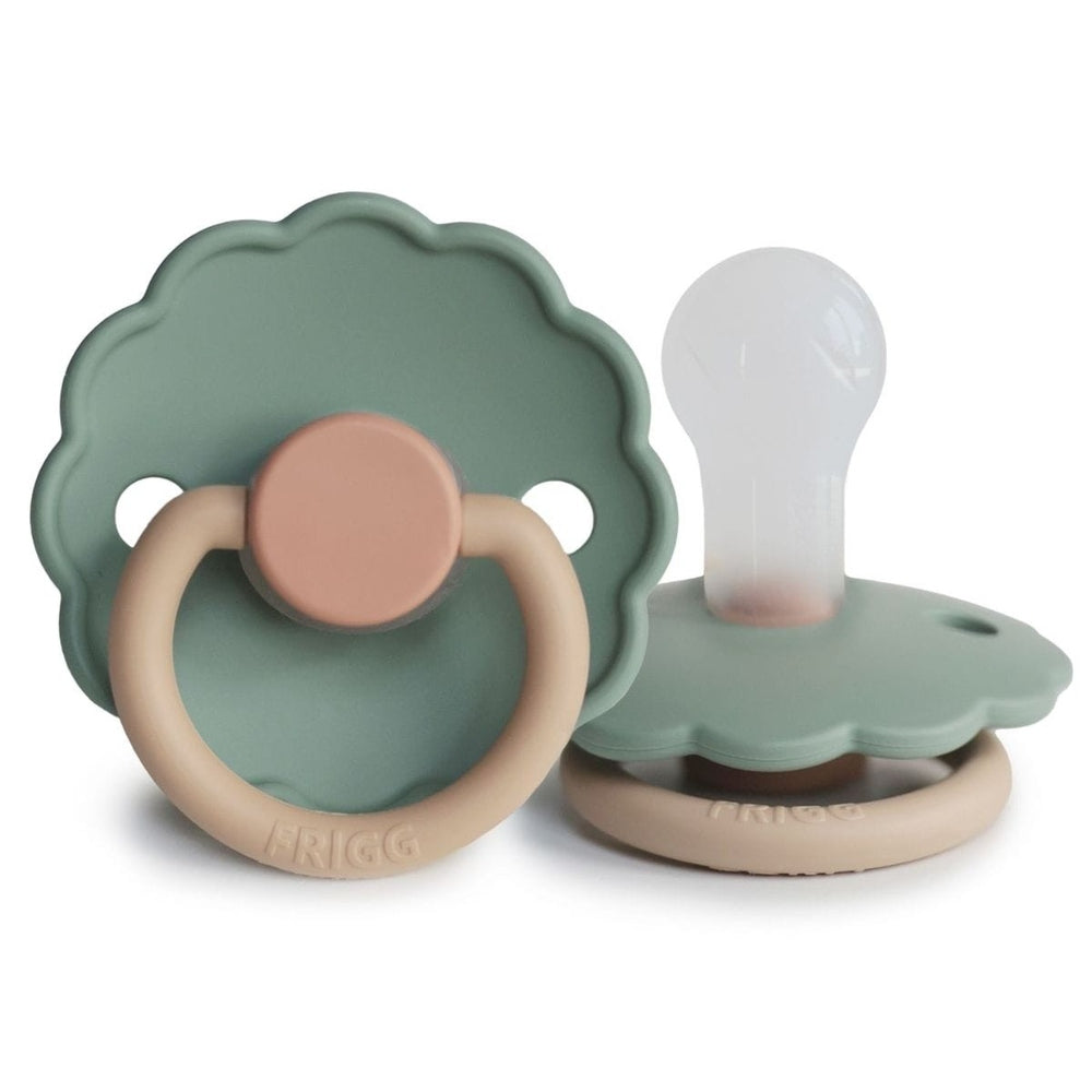 FRIGG Daisy Bloom Silicone Pacifier Willow - Personalisable Baby Products Sold and Personalised by JustBørn