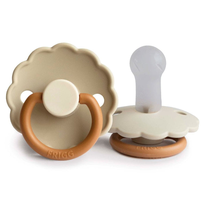 FRIGG Daisy Bloom Silicone Pacifier Desert - Personalisable Baby Products Sold and Personalised by JustBørn