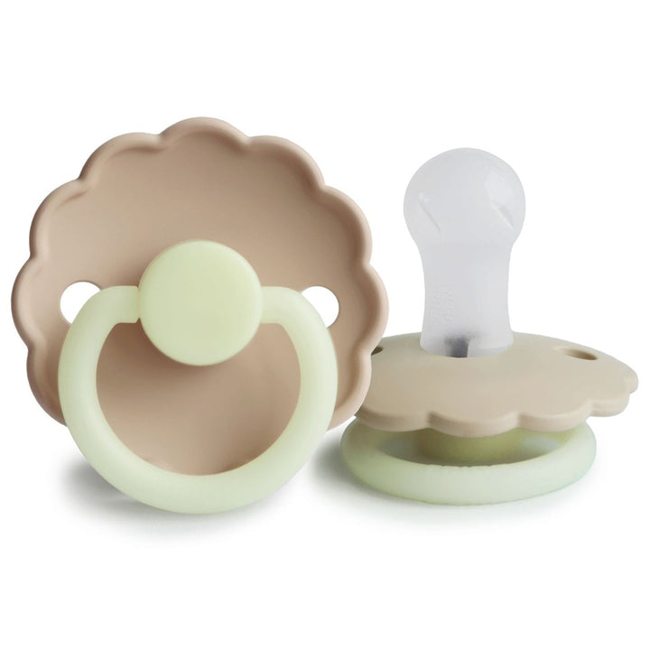 FRIGG Daisy Silicone Pacifier Croissant Night Glow - Personalisable Baby Products Sold and Personalised by JustBørn