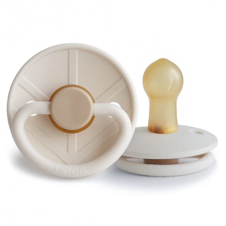 FRIGG Little Viking Natural Rubber Latex Pacifiers Cream - Personalisable Baby Products Sold and Personalised by JustBørn