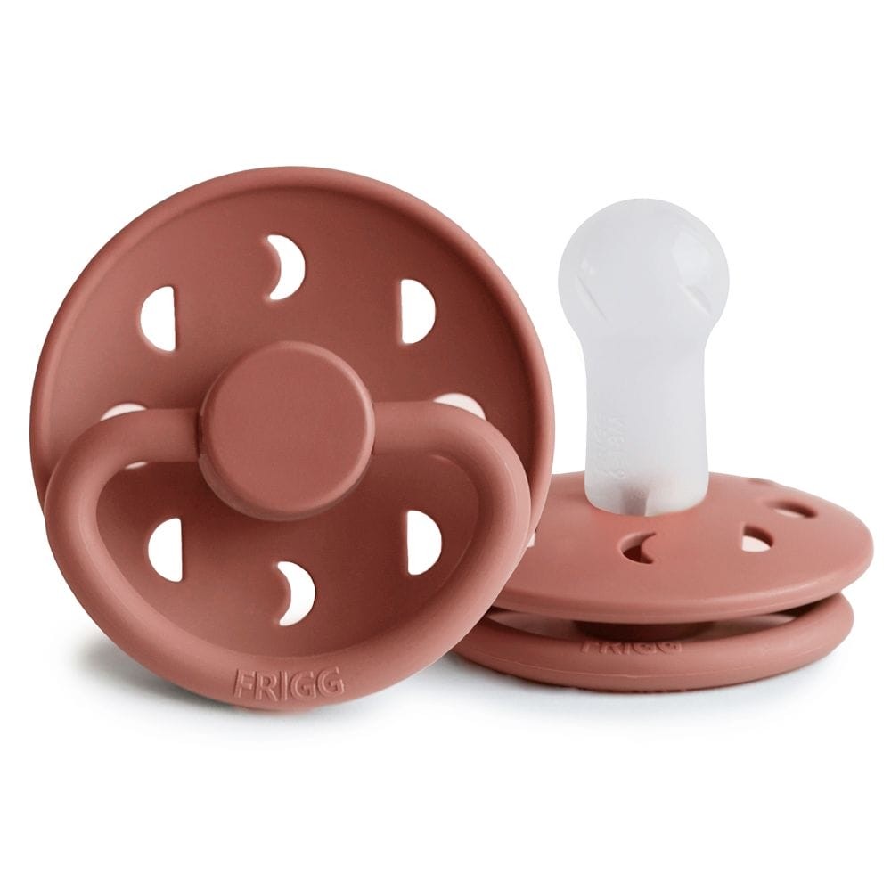 FRIGG Moon Silicone Pacifier Pale Daffodil - Personalisable Baby Products Sold and Personalised by JustBørn