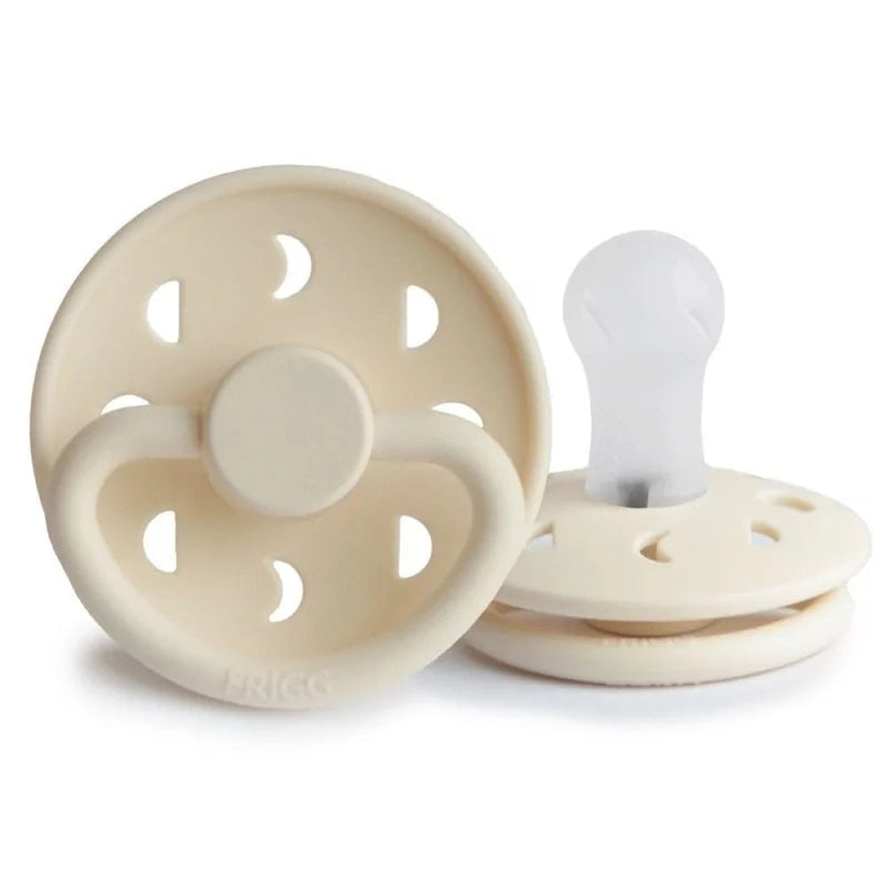 FRIGG Moon Silicone Pacifier Cream - Personalisable Baby Products Sold and Personalised by JustBørn
