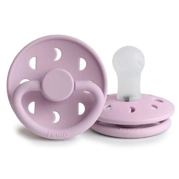 FRIGG Moon Silicone Pacifier Soft Lilac - Personalisable Baby Products Sold and Personalised by JustBørn