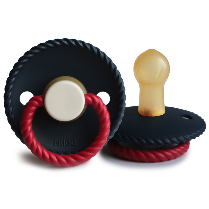 FRIGG Rope Natural Rubber Latex Pacifiers France Size 1 (0-6 months) - Personalisable Baby Products Sold and Personalised by JustBørn