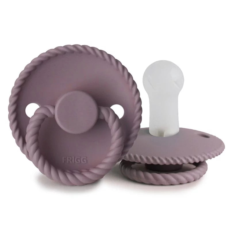 FRIGG Rope Silicone Pacifiers Twilight Mauve - Personalisable Baby Products Sold and Personalised by JustBørn
