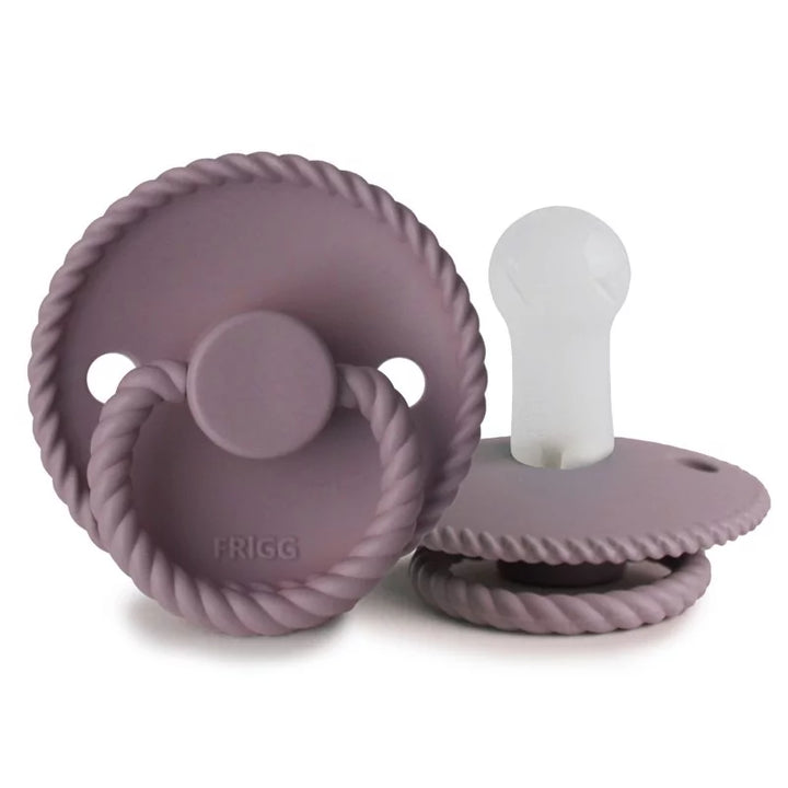 FRIGG Rope Silicone Pacifiers Twilight Mauve - Personalisable Baby Products Sold and Personalised by JustBørn