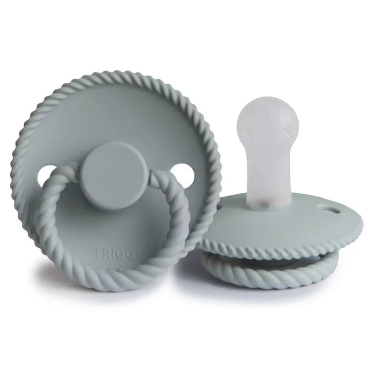 FRIGG Rope Silicone Pacifiers French Gray - Personalisable Baby Products Sold and Personalised by JustBørn