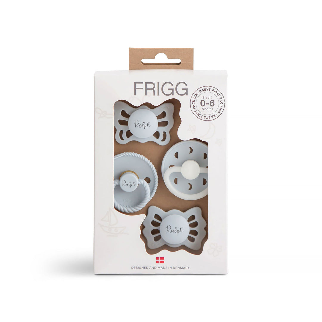 FRIGG Baby's First Pacifier Pack Floral Heart Blush - Personalisable Baby Products Sold and Personalised by JustBørn