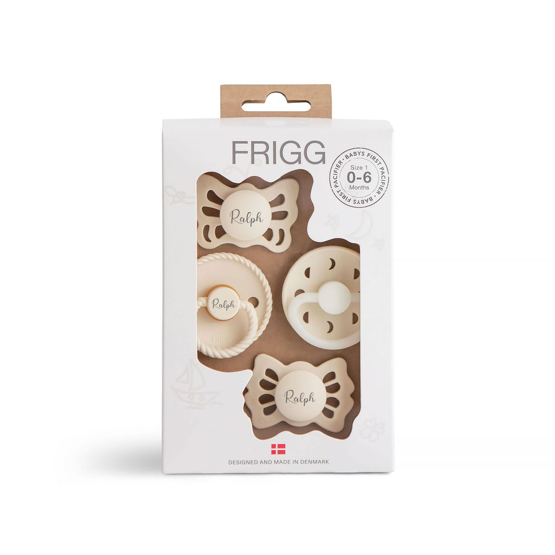 FRIGG Baby's First Pacifier Pack Moonlight Sailing Cream - Personalisable Baby Products Sold and Personalised by JustBørn