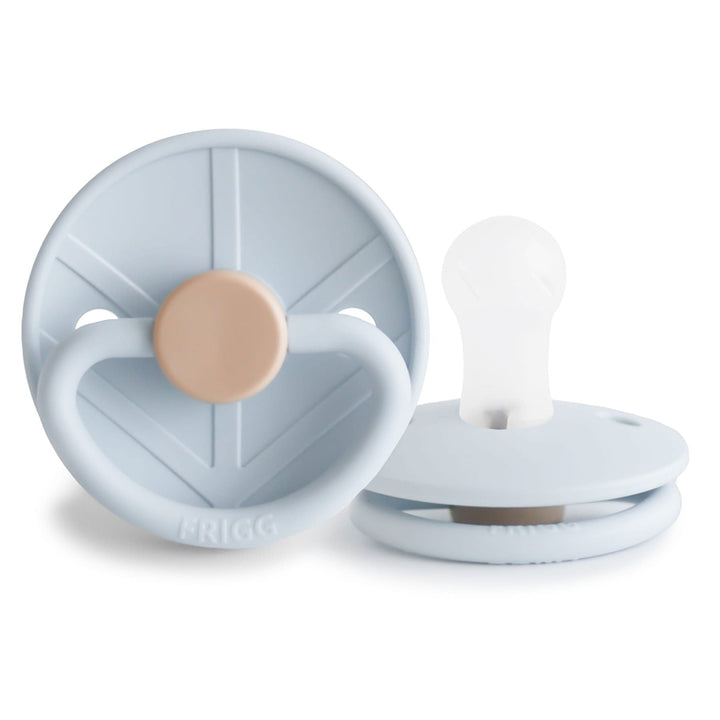 FRIGG Little Viking Silicone Pacifiers Powder Blue - Personalisable Baby Products Sold and Personalised by JustBørn