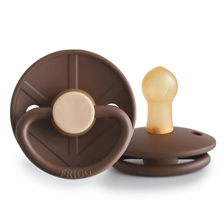 FRIGG Little Viking Natural Rubber Latex Pacifiers Cocoa - Personalisable Baby Products Sold and Personalised by JustBørn