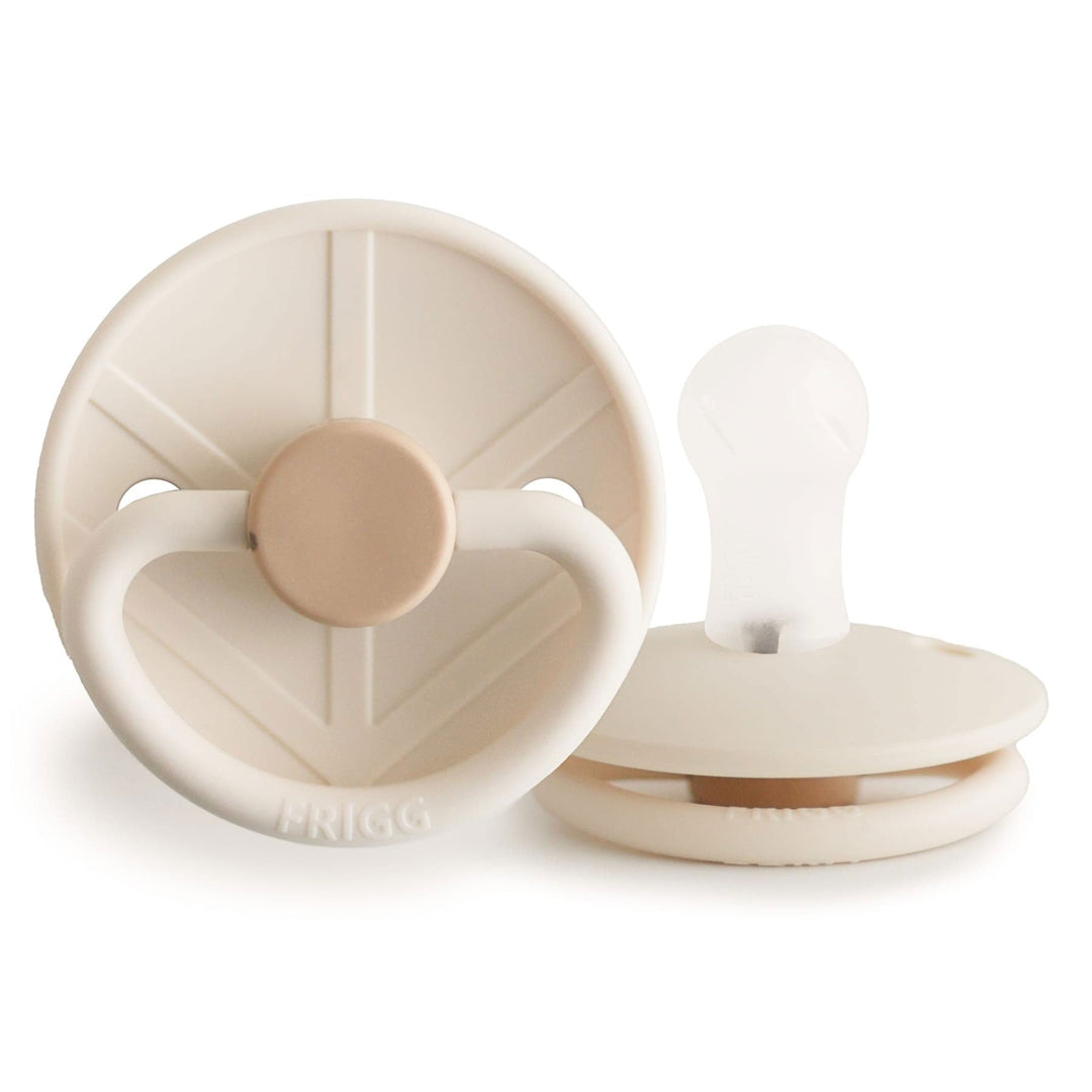 FRIGG Little Viking Silicone Pacifiers Cream - Personalisable Baby Products Sold and Personalised by JustBørn