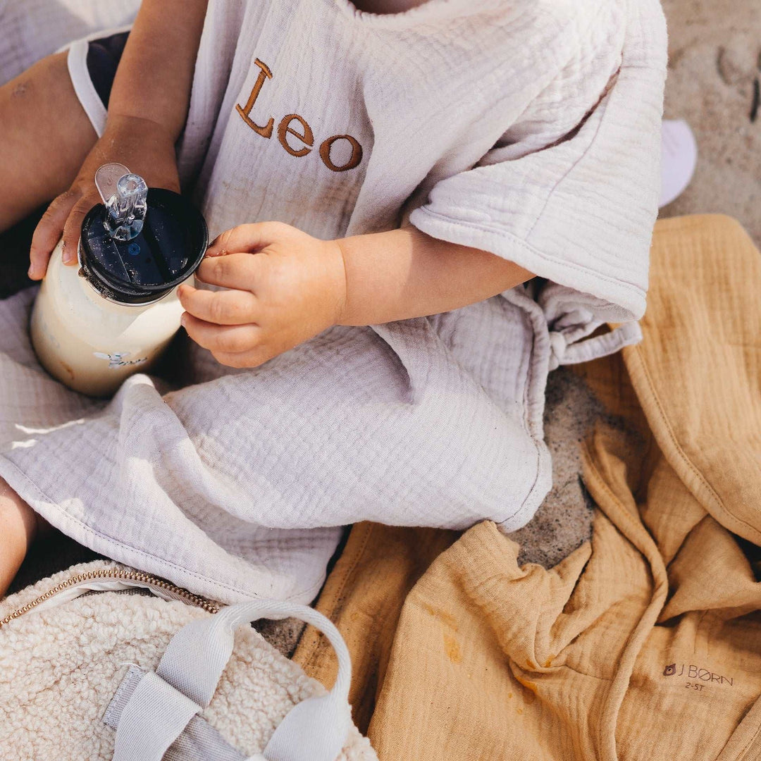 JBØRN Organic Cotton Muslin Hooded Poncho Towel - Personalisable Baby Products Sold and Personalised by JustBørn