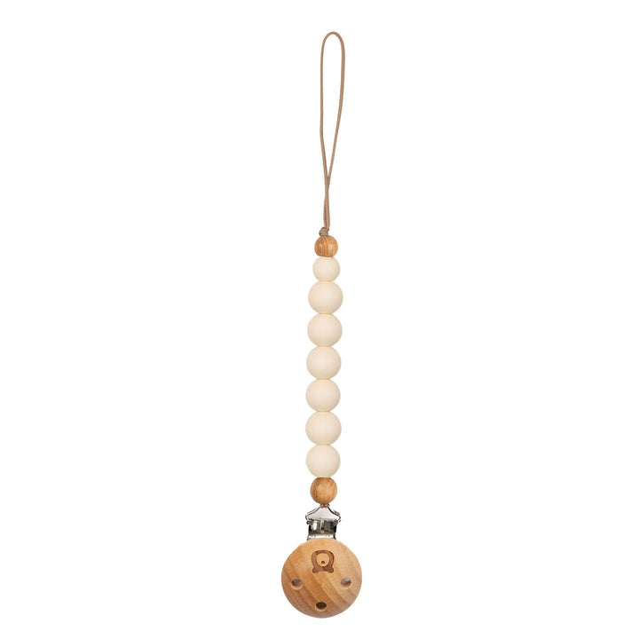 JBØRN Pacifier Clip Ivory No - Personalisable Baby Products Sold and Personalised by JustBørn
