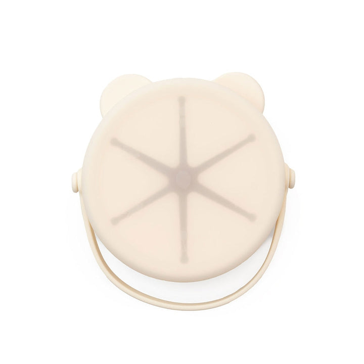 JBØRN Baby Snack Cup With Lid & Handle Ivory - Personalisable Baby Products Sold and Personalised by JustBørn