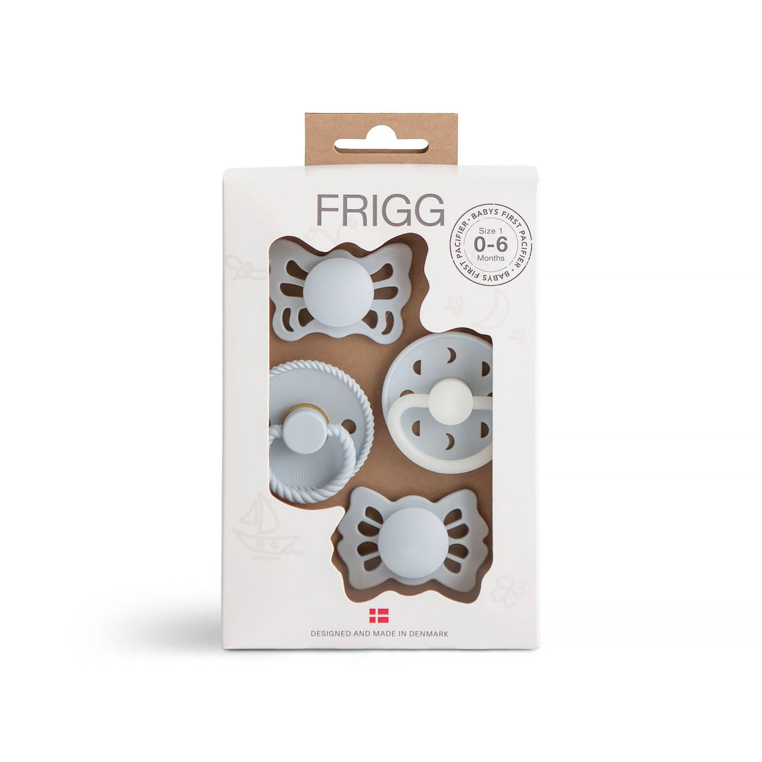 FRIGG Baby's First Pacifier Pack Moonlight Sailing Powder Blue - Personalisable Baby Products Sold and Personalised by JustBørn