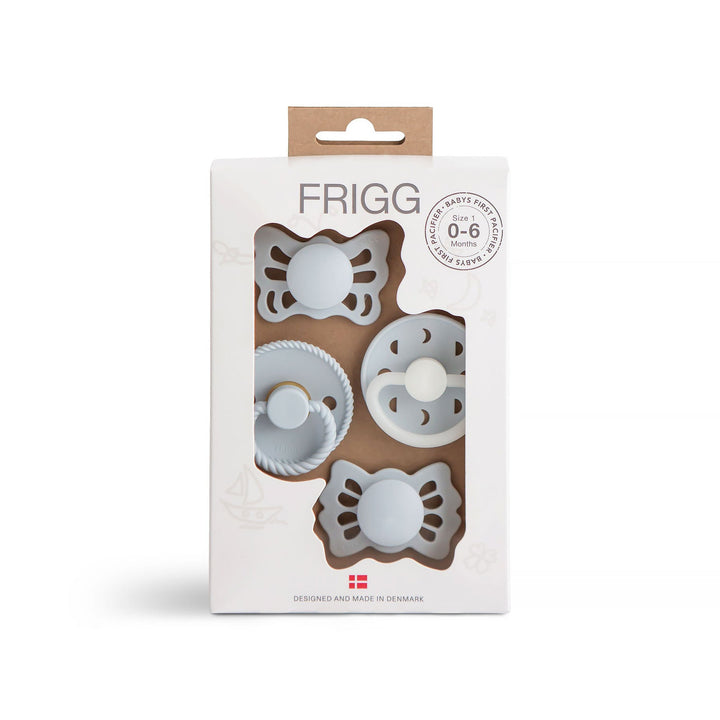 FRIGG Baby's First Pacifier Pack Moonlight Sailing Powder Blue - Personalisable Baby Products Sold and Personalised by JustBørn