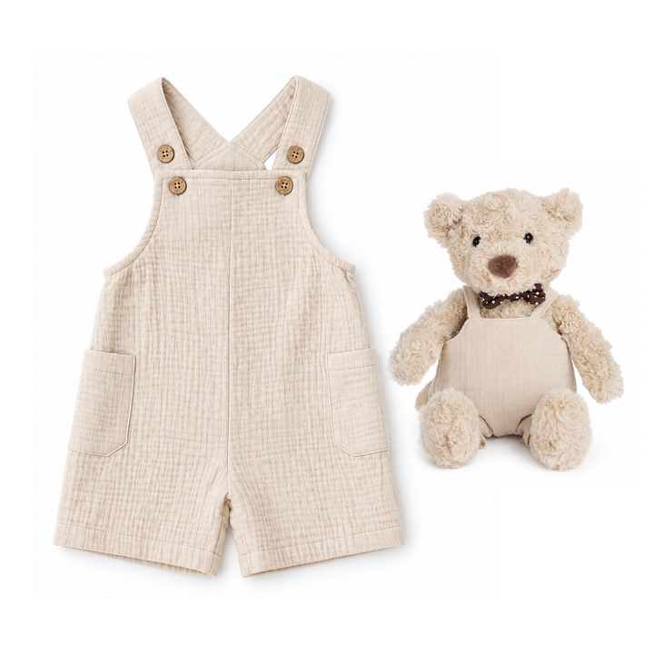 JBØRN Baby Boy Gift Set | Personalised Teddy & Matching Baby Dungarees