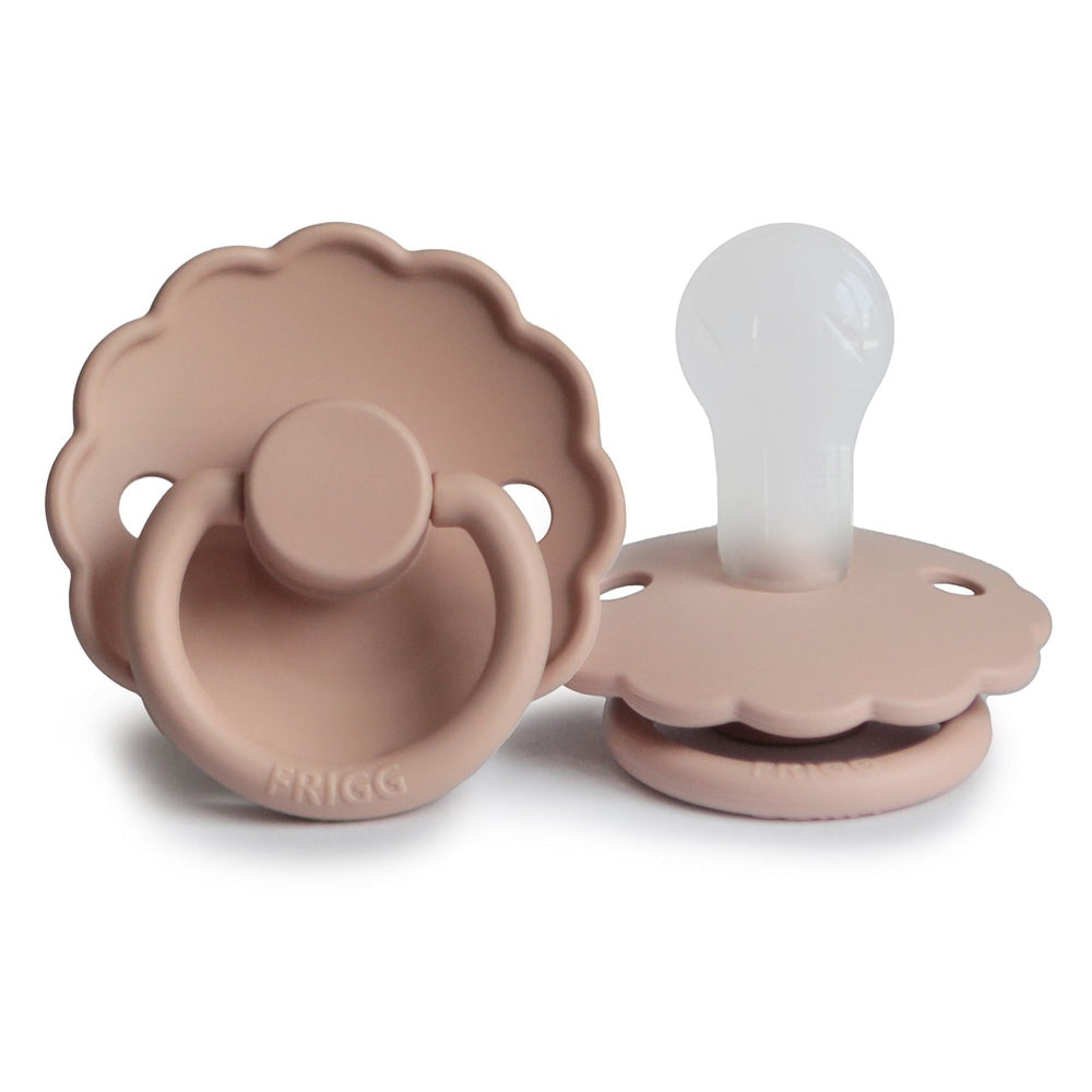 FRIGG Daisy Silicone Pacifier Blush - Personalisable Baby Products Sold and Personalised by JustBørn